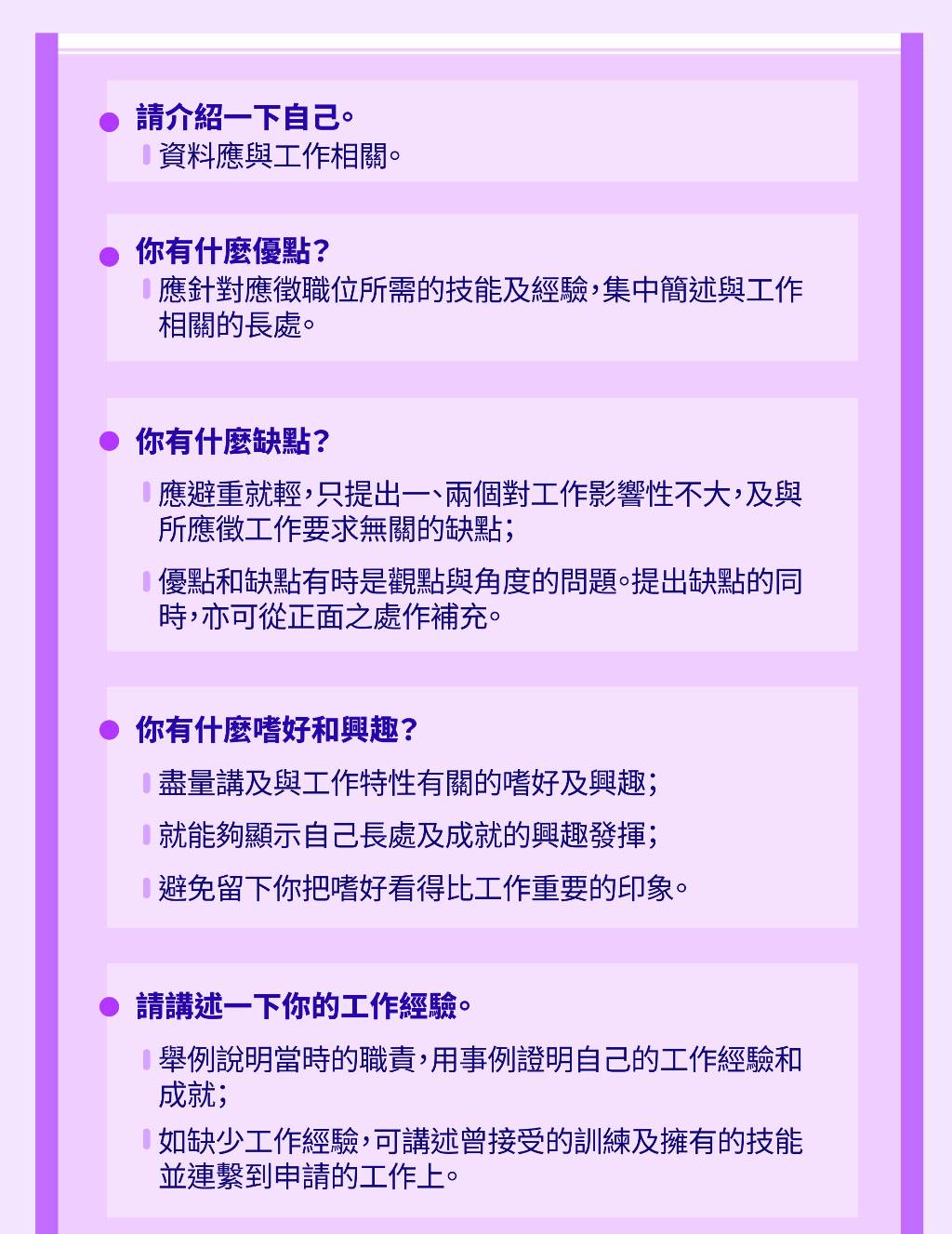 Frequently asked questions in job interview and response