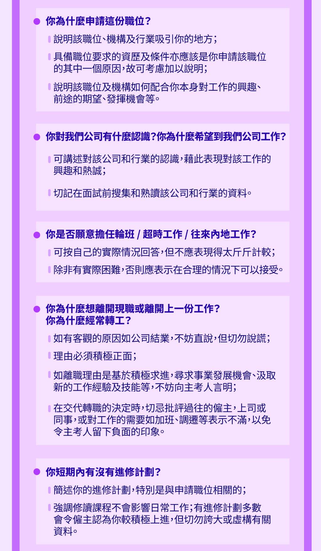 Frequently asked questions in job interview and response