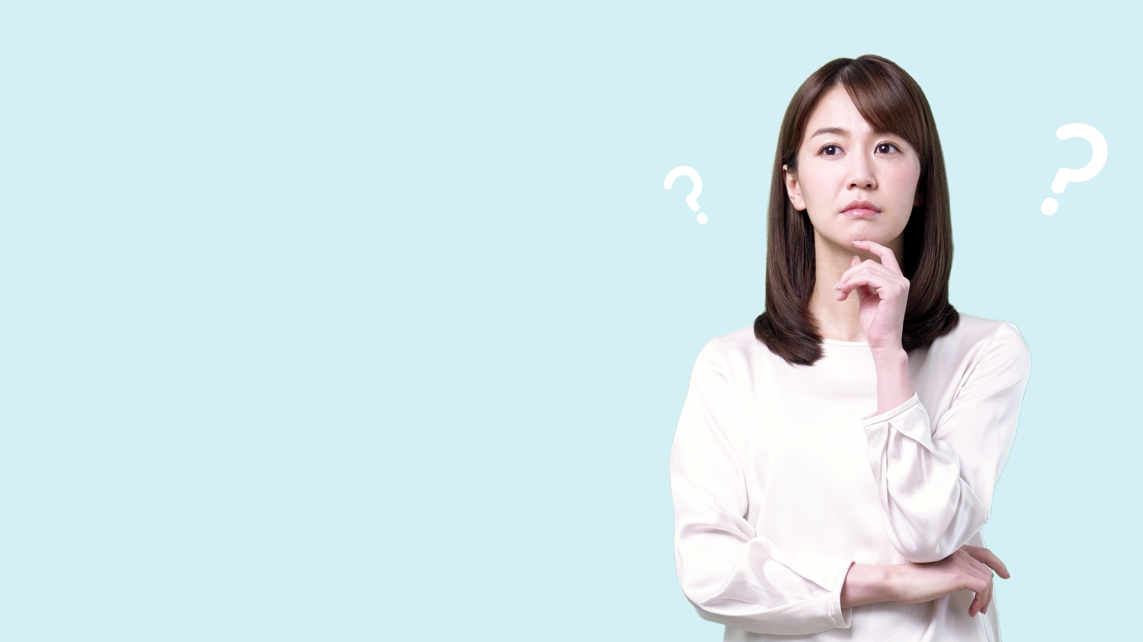 A woman thinking