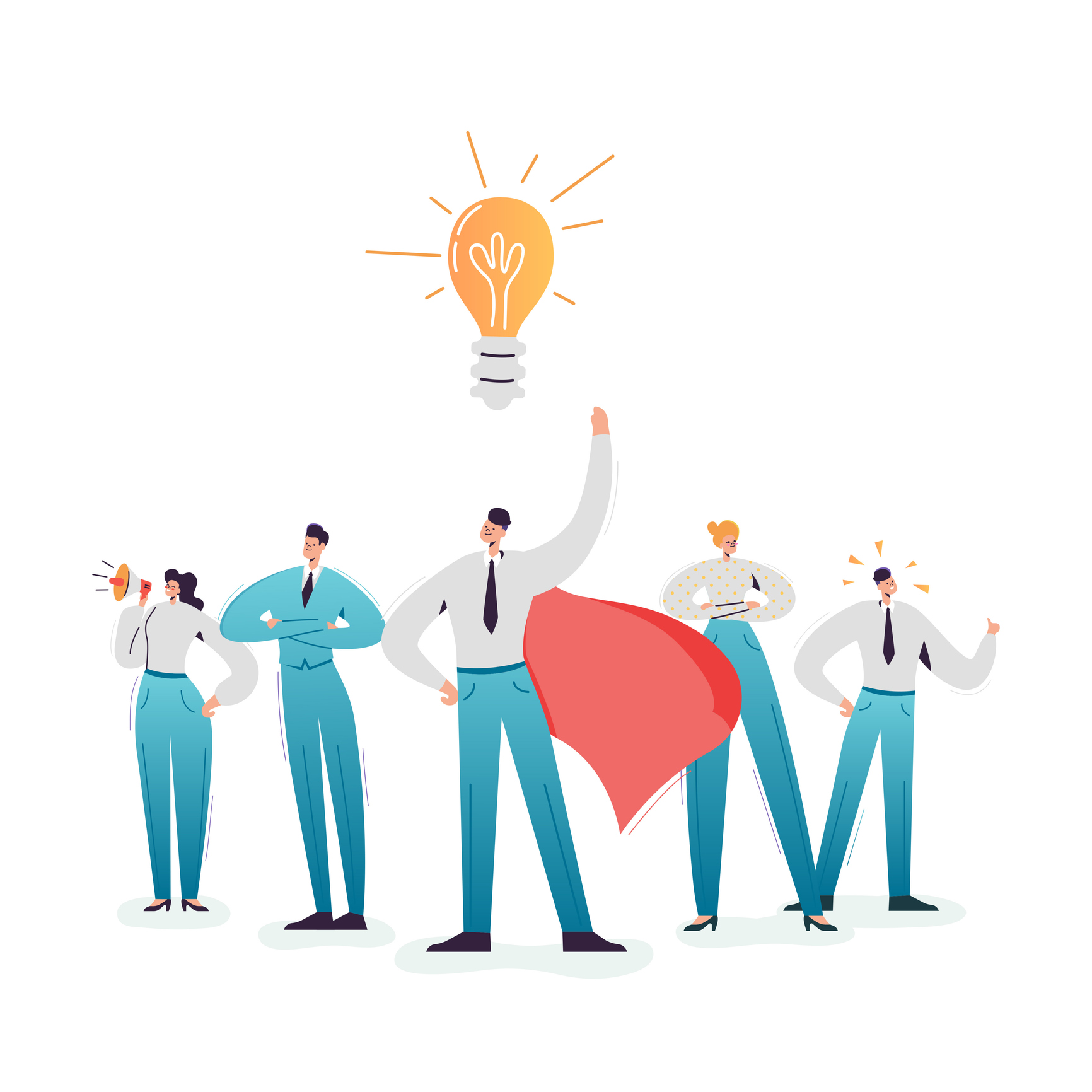 Company cooperation and inspiration concept
